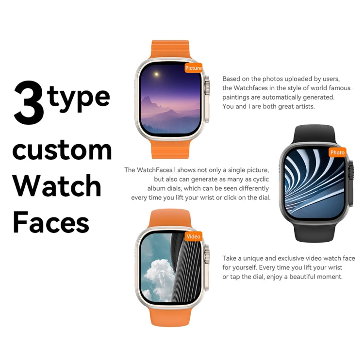 WIWU SW01 Ultra 1.9 inch IPS Screen IP68 Waterproof Bluetooth Smart Watch, Support Heart Rate Monitoring(Orange) - Smart Watches by WIWU | Online Shopping UK | buy2fix