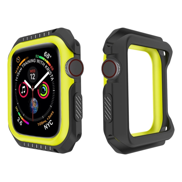 Smart Watch Shockproof Two Color Protective Case for Apple Watch Series 3 42mm(Black Yellow) - Watch Cases by buy2fix | Online Shopping UK | buy2fix