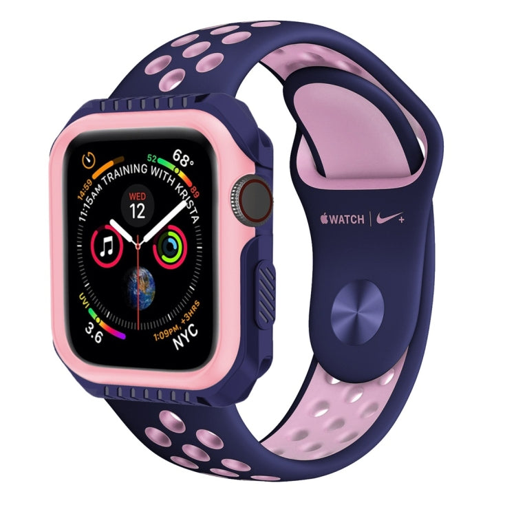 Smart Watch Shockproof Two Color Protective Case for Apple Watch Series 3 42mm(Pink Blue) - Watch Cases by buy2fix | Online Shopping UK | buy2fix