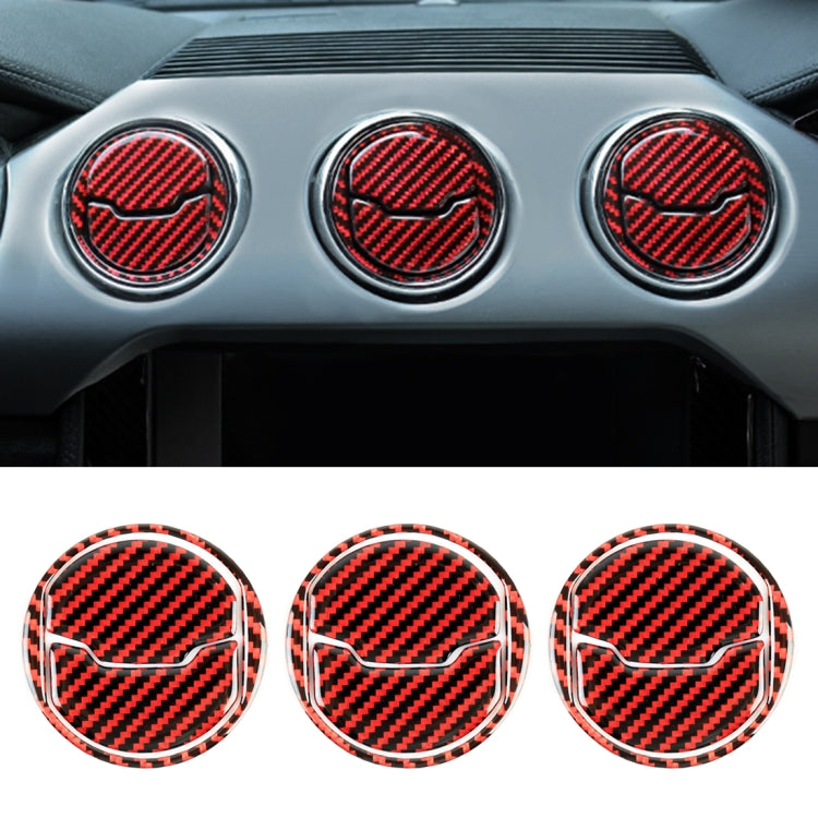 9 in 1 Car Carbon Fiber Central Air Outlet Frame Decorative Sticker for Ford Mustang 2015-2020 - Car Interior Mouldings by buy2fix | Online Shopping UK | buy2fix