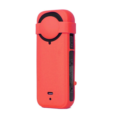 For Insta360 X4 Silicone Protective Case with Lens Cover (Red) - Case & Bags by buy2fix | Online Shopping UK | buy2fix