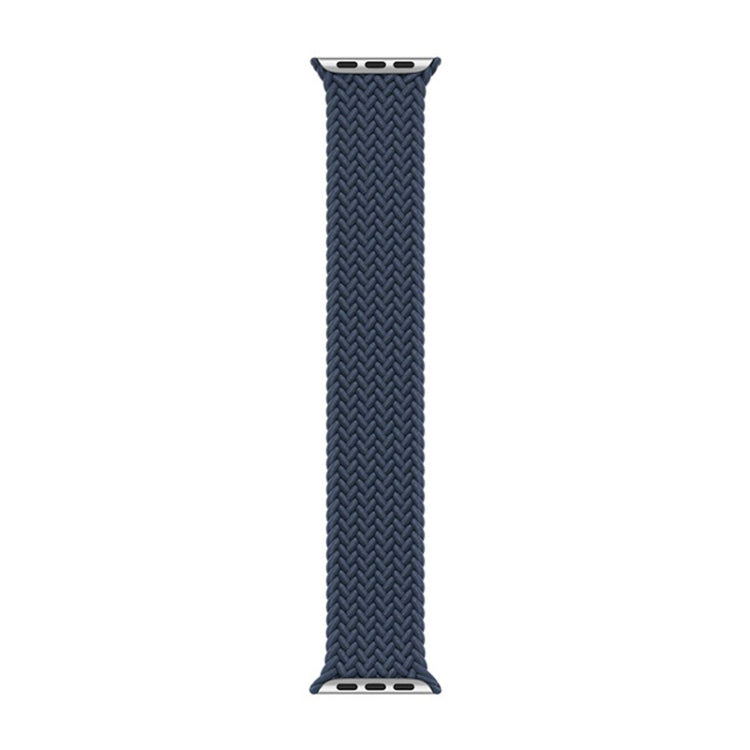 Nylon Single-turn Braided Watch Band For Apple Watch Ultra 49mm&Watch Ultra 2 49mm / Series 9&8&7 45mm / SE 3&SE 2&6&SE&5&4 44mm / 3&2&1 42mm, Length:L 170mm (Starlight Blue) - Watch Bands by buy2fix | Online Shopping UK | buy2fix