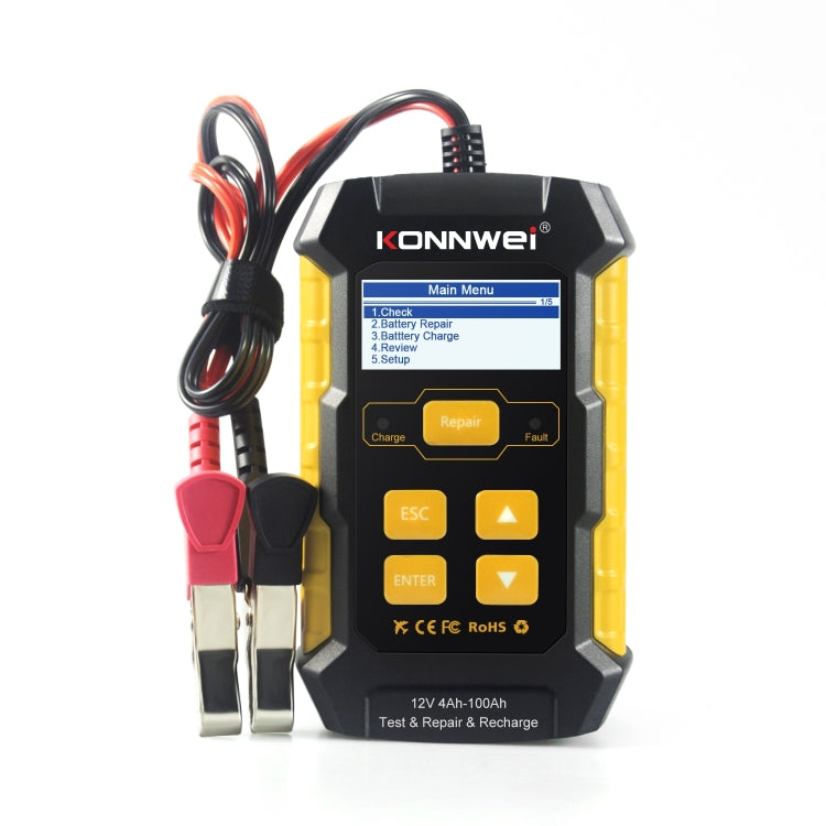 KONNWEI KW510 3 in 1 Car Battery Tester / Charger / Repairer, Support 8 Languages(US Plug) - Code Readers & Scan Tools by KONNWEI | Online Shopping UK | buy2fix