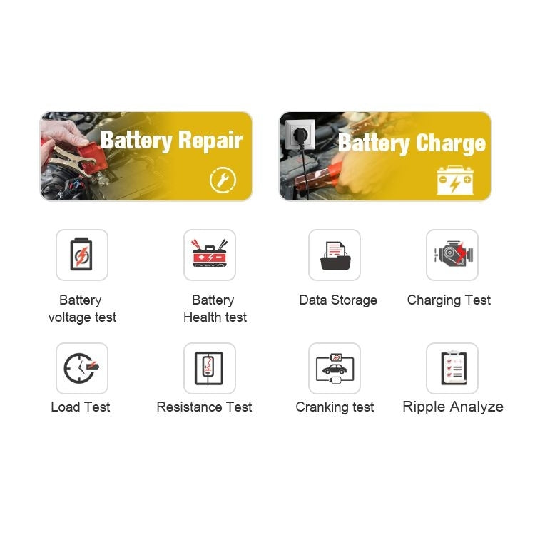 KONNWEI KW510 3 in 1 Car Battery Tester / Charger / Repairer, Support 8 Languages(US Plug) - Code Readers & Scan Tools by KONNWEI | Online Shopping UK | buy2fix