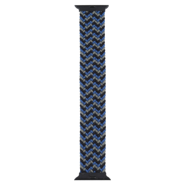 Plastic Buckle Mixed Color Nylon Braided Single Loop Watch Band For Apple Watch Ultra 49mm&Watch Ultra 2 49mm / Series 9&8&7 45mm / SE 3&SE 2&6&SE&5&4 44mm / 3&2&1 42mm, Size:XL(Camouflage Blue) - Watch Bands by buy2fix | Online Shopping UK | buy2fix