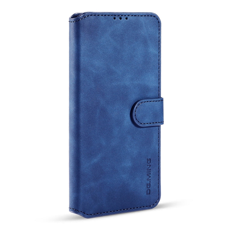 For Samsung Galaxy S21+ 5G DG.MING Retro Oil Side Horizontal Flip Case with Holder & Card Slots & Wallet(Blue) - Galaxy S21+ 5G Cases by DG.MING | Online Shopping UK | buy2fix