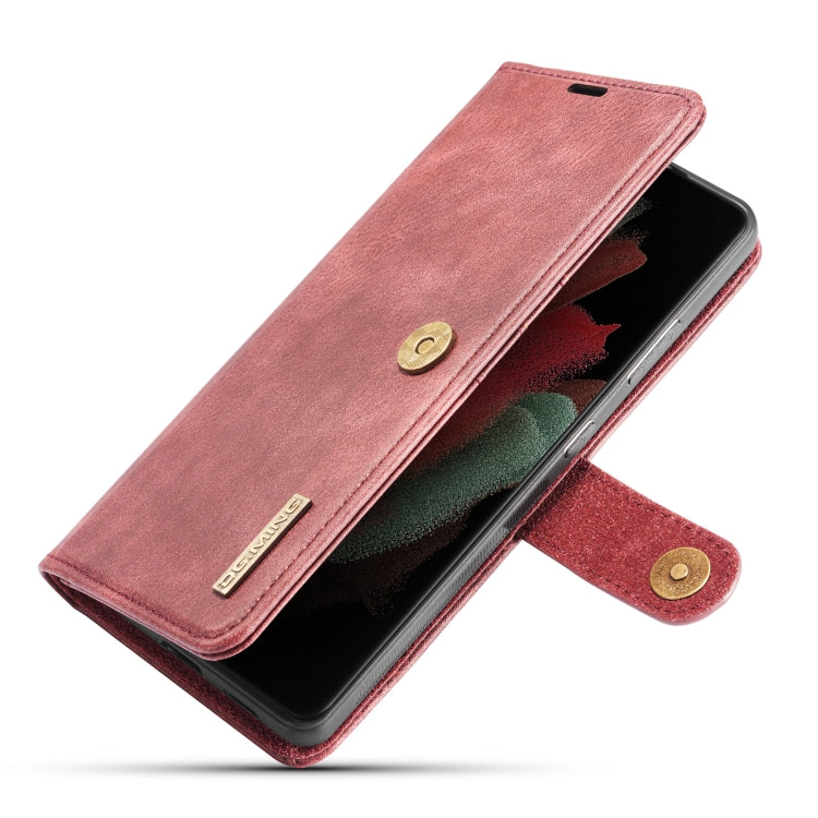 For Samsung Galaxy S21 Ultra 5G DG.MING Crazy Horse Texture Flip Detachable Magnetic Leather Case with Holder & Card Slots & Wallet(Red) - Galaxy S21 Ultra 5G Cases by DG.MING | Online Shopping UK | buy2fix