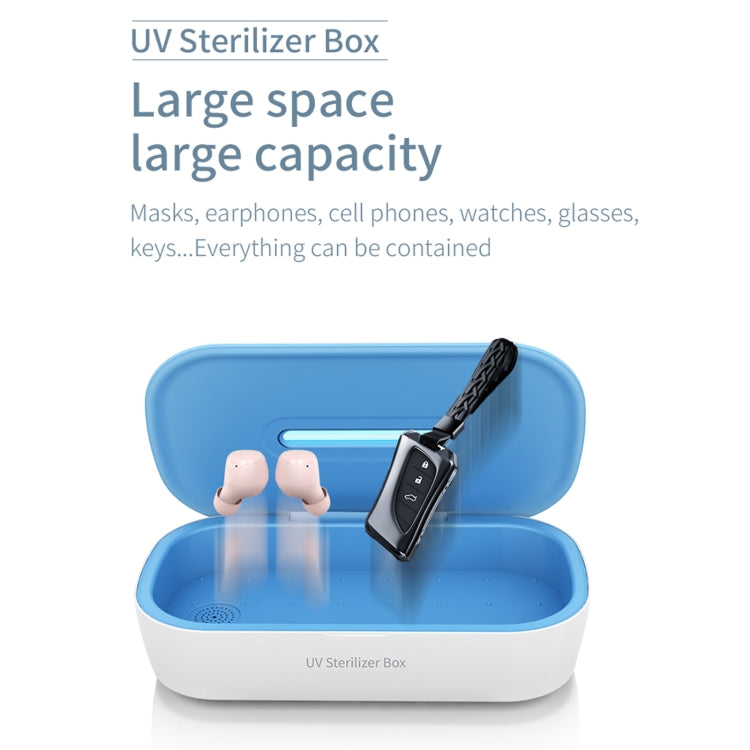 L11 Multi-function UVC Ultraviolet Mask Jewelry Toothbrush Mobile Phone Sterilization Box(Blue White) - Sterilizers by buy2fix | Online Shopping UK | buy2fix