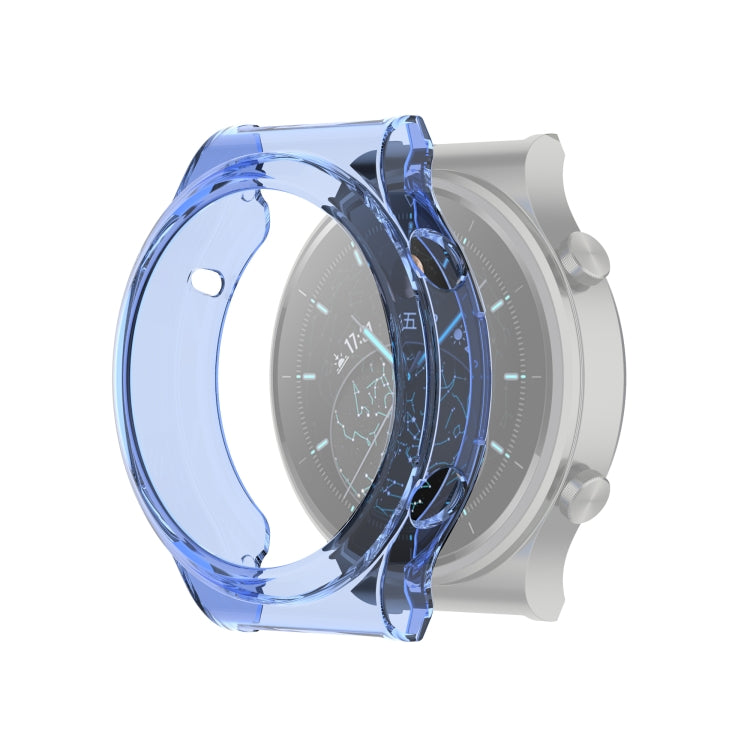 For Huawei Watch GT 2 Pro / GT 2 ECG Half Coverage Hollowed TPU Protective Case(Transparent Blue) - Watch Cases by buy2fix | Online Shopping UK | buy2fix