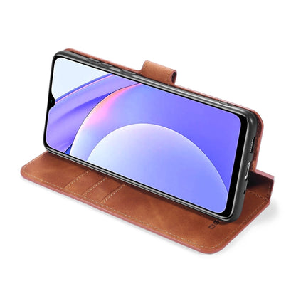 For Xiaomi Redmi Note 9 4G DG.MING Retro Oil Side Horizontal Flip Leather Case with Holder & Card Slots & Wallet(Brown) - Xiaomi Cases by DG.MING | Online Shopping UK | buy2fix