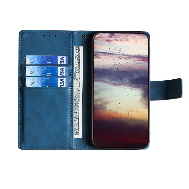 For Doogee N30 Skin Feel Crocodile Texture Magnetic Clasp Horizontal Flip PU Leather Case with Holder & Card Slots & Wallet(Blue) - More Brand by buy2fix | Online Shopping UK | buy2fix