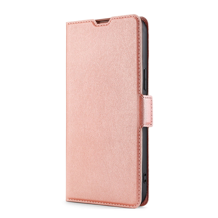 For Doogee X96 Pro Ultra-thin Voltage Side Buckle PU + TPU Horizontal Flip Leather Case with Holder & Card Slot(Rose Gold) - More Brand by buy2fix | Online Shopping UK | buy2fix