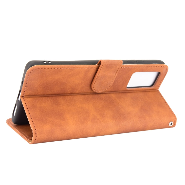 For Blackview A100 Solid Color Skin Feel Magnetic Buckle Horizontal Flip Calf Texture PU Leather Case with Holder & Card Slots & Wallet(Brown) - More Brand by buy2fix | Online Shopping UK | buy2fix