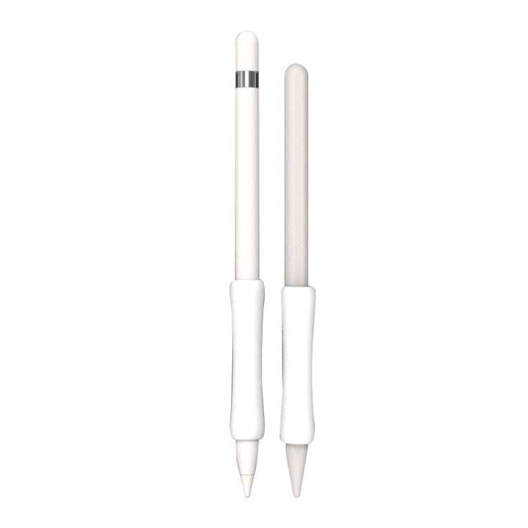 Stylus Touch Pen Silicone Protective Cover For Apple Pencil 1 / 2(White) - Pencil Accessories by buy2fix | Online Shopping UK | buy2fix