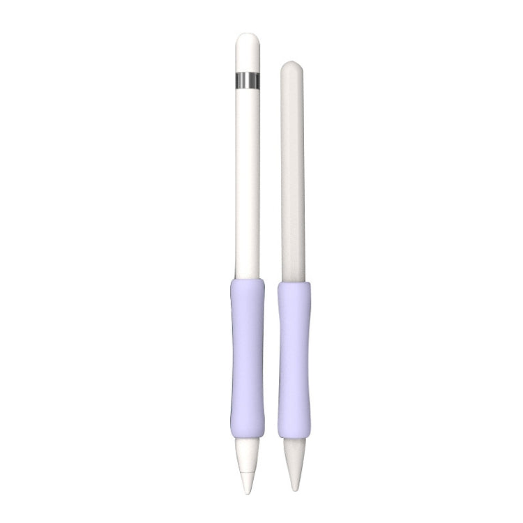 Stylus Touch Pen Silicone Protective Cover For Apple Pencil 1 / 2(Light Purple) - Pencil Accessories by buy2fix | Online Shopping UK | buy2fix