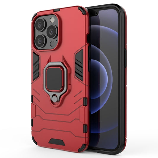 For iPhone 13 Pro Shockproof PC + TPU Protective Case with Magnetic Ring Holder (Red) - iPhone 13 Pro Cases by buy2fix | Online Shopping UK | buy2fix