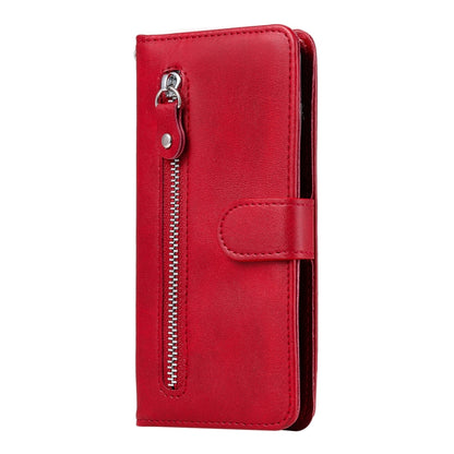 For OPPO Realme 8 5G / Realme V13 5G Fashion Calf Texture Zipper Horizontal Flip Leather Case with Stand & Card Slots & Wallet Function(Red) - Realme Cases by buy2fix | Online Shopping UK | buy2fix