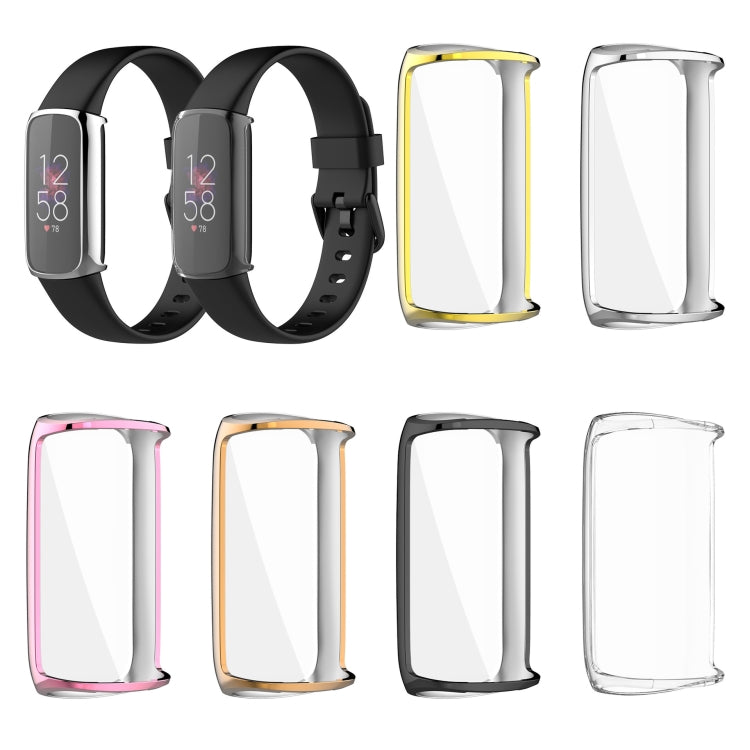 For Fitbit Luxe Full Coverage TPU Electroplating Protective Case Cover(Transparent) - Watch Cases by buy2fix | Online Shopping UK | buy2fix