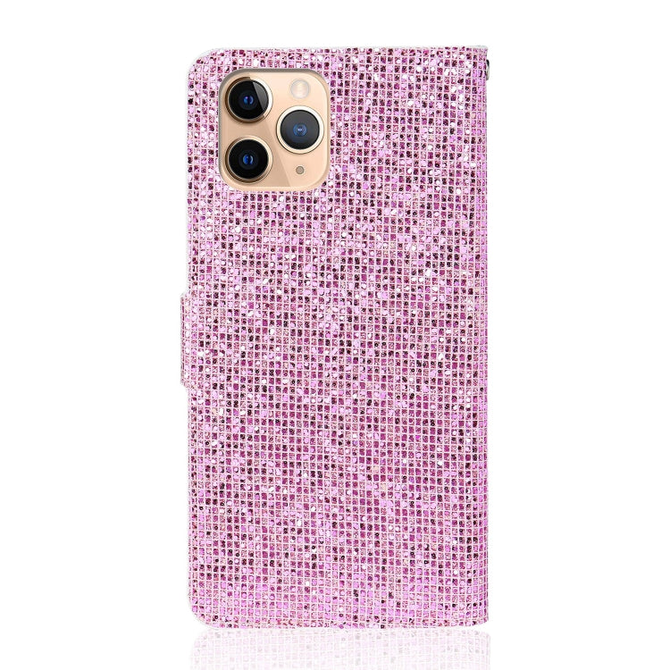 For iPhone 13 Pro Max Glitter Powder Horizontal Flip Leather Case with Card Slots & Holder & Lanyard (Pink) - iPhone 13 Pro Max Cases by buy2fix | Online Shopping UK | buy2fix