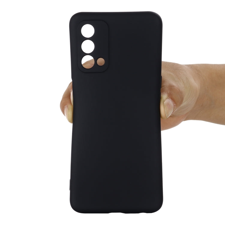 For OnePlus Nord N200 / OPPO A93 5G Pure Color Liquid Silicone Shockproof Full Coverage Case(Black) - OnePlus Cases by buy2fix | Online Shopping UK | buy2fix