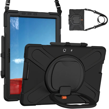 For Microsoft Surface Pro X / Pro X 2021 Silicone + PC Protective Case with Holder & Shoulder Strap(Black) - Others by buy2fix | Online Shopping UK | buy2fix