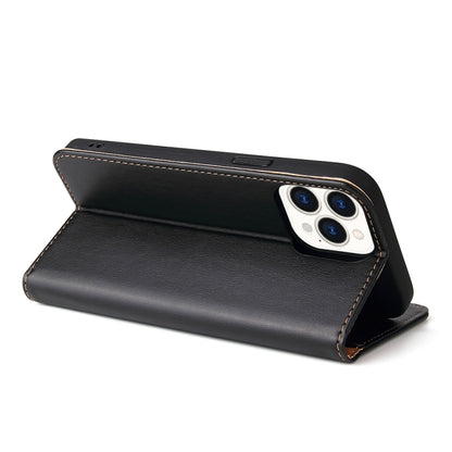 For iPhone 13 Pro Max Fierre Shann PU Leather Texture Horizontal Flip Leather Case with Holder & Card Slots & Wallet (Black) - iPhone 13 Pro Max Cases by FIERRE SHANN | Online Shopping UK | buy2fix