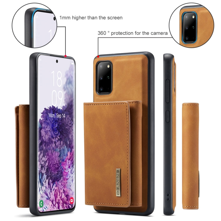 For Samsung Galaxy S20+ DG.MING M1 Series 3-Fold Multi Card Wallet  Back Cover Shockproof Case with Holder Function(Brown) - Galaxy Phone Cases by DG.MING | Online Shopping UK | buy2fix