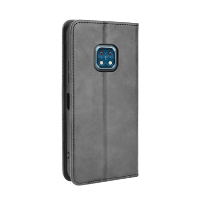 For Nokia XR20 Magnetic Buckle Retro Crazy Horse Texture Horizontal Flip Leather Case with Holder & Card Slots & Photo Frame(Black) - Nokia Cases by buy2fix | Online Shopping UK | buy2fix