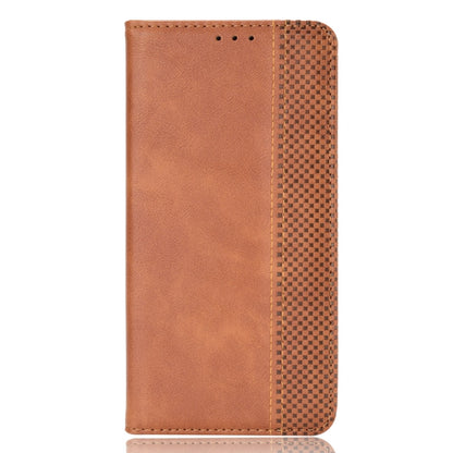 For ZTE Blade A51 Magnetic Buckle Retro Crazy Horse Texture Horizontal Flip Leather Case with Holder & Card Slots & Photo Frame(Brown) - ZTE Cases by buy2fix | Online Shopping UK | buy2fix