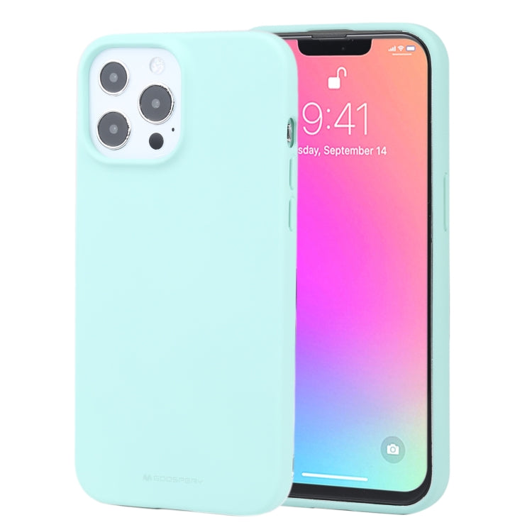 For iPhone 13 Pro GOOSPERY SOFT FEELING Liquid TPU Shockproof Soft Case (Mint Green) - iPhone 13 Pro Cases by GOOSPERY | Online Shopping UK | buy2fix