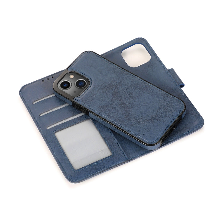 For iPhone 13 mini Retro 2 in 1 Detachable Horizontal Flip Leather Case with Card Slots & Wallet For  iPhone 13 Mini(Dark Blue) - iPhone 13 mini Cases by buy2fix | Online Shopping UK | buy2fix