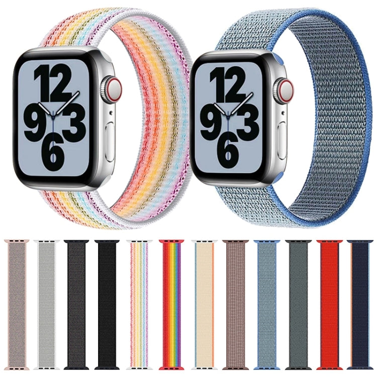 Single Lap Nylon Watch Band, Size: XS 135mm For Apple Watch Ultra 49mm&Watch Ultra 2 49mm / Series 9&8&7 45mm / SE 3&SE 2&6&SE&5&4 44mm / 3&2&1 42mm(Rainbow) - Watch Bands by buy2fix | Online Shopping UK | buy2fix