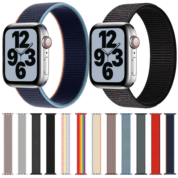 Single Lap Nylon Watch Band, Size: L 165mm For Apple Watch Ultra 49mm&Watch Ultra 2 49mm / Series 9&8&7 45mm / SE 3&SE 2&6&SE&5&4 44mm / 3&2&1 42mm(Lake Blue) - Watch Bands by buy2fix | Online Shopping UK | buy2fix