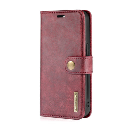 For iPhone 13 mini DG.MING Crazy Horse Texture Flip Detachable Magnetic Leather Case with Holder & Card Slots & Wallet (Red) - iPhone 13 mini Cases by DG.MING | Online Shopping UK | buy2fix