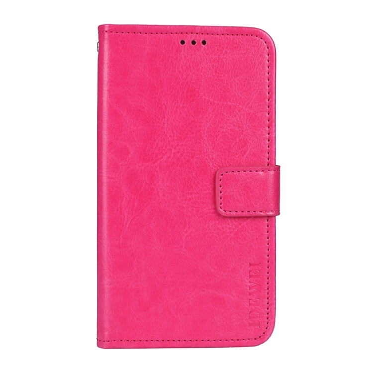 idewei Crazy Horse Texture Horizontal Flip Leather Case with Holder & Card Slots & Wallet For ZTE Blade A31(Rose Red) - ZTE Cases by idewei | Online Shopping UK | buy2fix