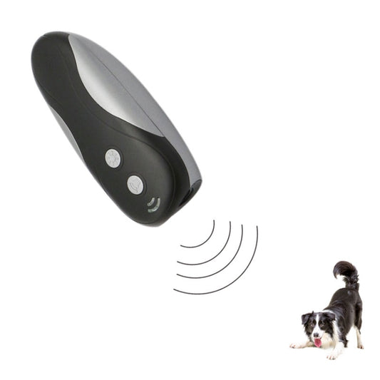 RC-533 Handheld Portable Ultrasonic Dog Repeller(Black + Silver) - Training Aids by buy2fix | Online Shopping UK | buy2fix