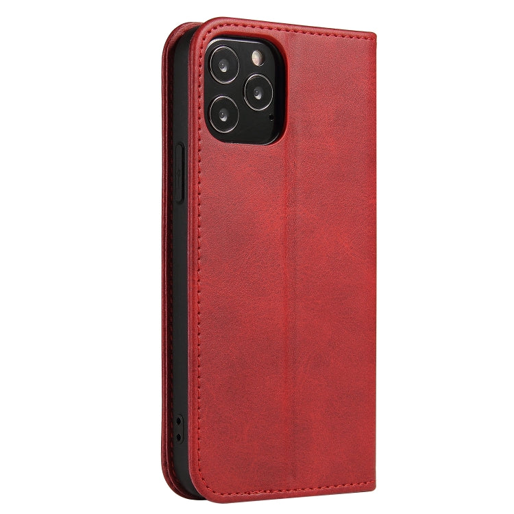 For iPhone 13 Pro Calf Texture Magnetic Horizontal Flip Leather Case with Holder & Card Slots & Wallet (Red) - iPhone 13 Pro Cases by buy2fix | Online Shopping UK | buy2fix