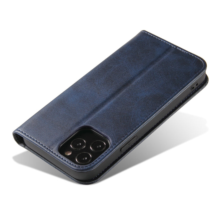 For iPhone 13 Pro Max Calf Texture Magnetic Horizontal Flip Leather Case with Holder & Card Slots & Wallet (Blue) - iPhone 13 Pro Max Cases by buy2fix | Online Shopping UK | buy2fix