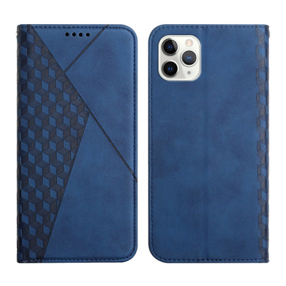 For iPhone 11 Pro Diamond Pattern Splicing Skin Feel Magnetic Horizontal Flip Leather Case with Card Slots & Holder & Wallet (Blue) - iPhone 11 Pro Cases by buy2fix | Online Shopping UK | buy2fix