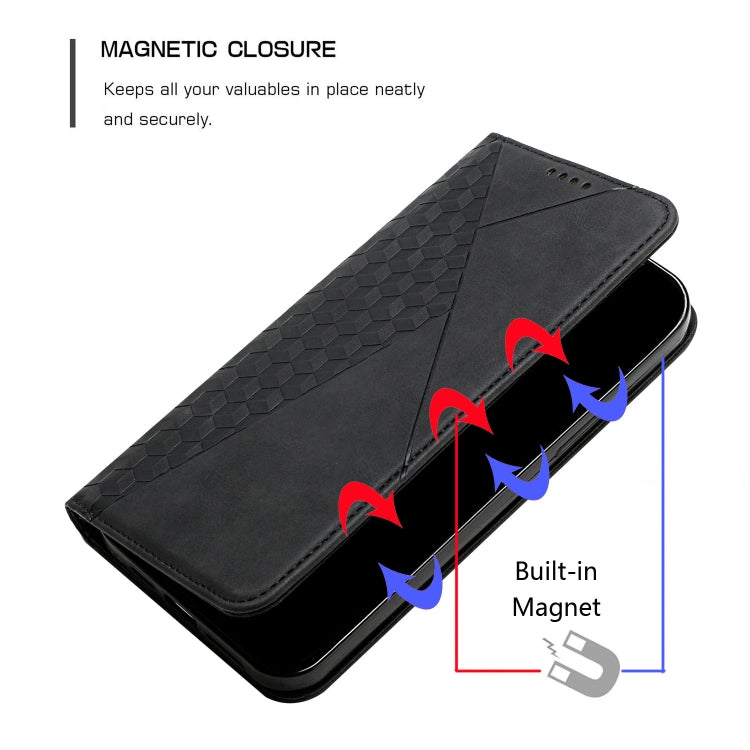 For iPhone 11 Pro Max Diamond Pattern Splicing Skin Feel Magnetic Horizontal Flip Leather Case with Card Slots & Holder & Wallet (Black) - iPhone 11 Pro Max Cases by buy2fix | Online Shopping UK | buy2fix