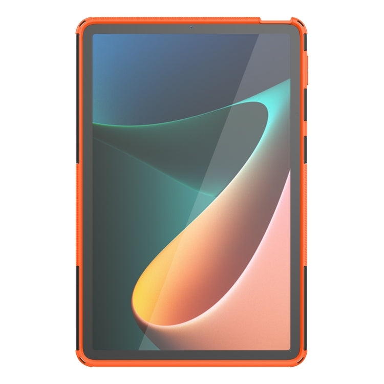 Tire Texture TPU + PC Shockproof Case with Holder For Xiaomi Pad 5 / 5 Pro(Orange) - More Tablet Cases by buy2fix | Online Shopping UK | buy2fix