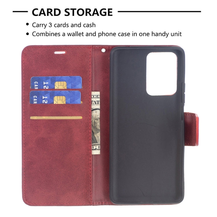 For Xiaomi Mi 11T Retro Lambskin Texture Pure Color Horizontal Flip PU Leather Case with Holder & Card Slots & Wallet & Lanyard(Red) - Xiaomi Cases by buy2fix | Online Shopping UK | buy2fix