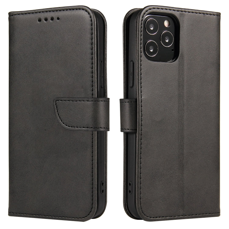 For iPhone 12 Pro Max Calf Texture Buckle Horizontal Flip Leather Case with Holder & Card Slots & Wallet(Black) - iPhone 12 Pro Max Cases by buy2fix | Online Shopping UK | buy2fix