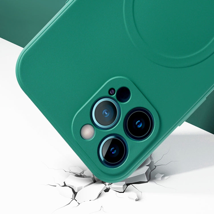 For iPhone 13 Pro Max Liquid Silicone Full Coverage Shockproof Magsafe Case (Dark Green) - iPhone 13 Pro Max Cases by buy2fix | Online Shopping UK | buy2fix