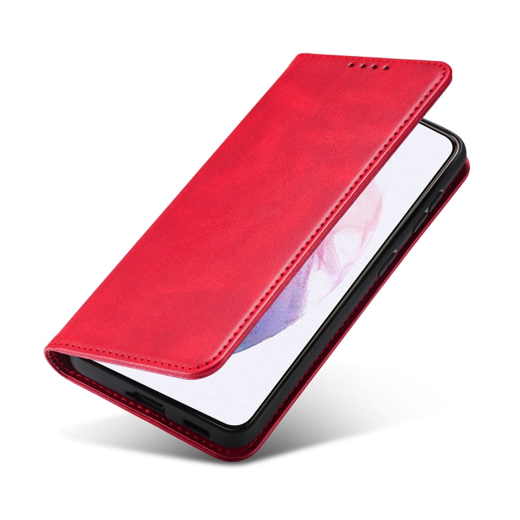 For LG G8 ThinQ Calf Texture Magnetic Horizontal Flip Leather Case with Holder & Card Slots & Wallet(Red) - LG by buy2fix | Online Shopping UK | buy2fix