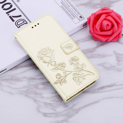 For iPhone 13 Pro Rose Embossed Horizontal Flip PU Leather Case with Holder & Card Slots & Wallet (Gold) - iPhone 13 Pro Cases by buy2fix | Online Shopping UK | buy2fix