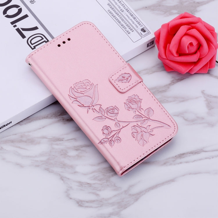 For iPhone 13 Pro Rose Embossed Horizontal Flip PU Leather Case with Holder & Card Slots & Wallet (Rose Gold) - iPhone 13 Pro Cases by buy2fix | Online Shopping UK | buy2fix