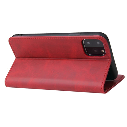 For iPhone 11 Pro Max Calf Texture Magnetic Horizontal Flip Leather Case with Holder & Card Slots & Wallet (Red) - iPhone 11 Pro Max Cases by buy2fix | Online Shopping UK | buy2fix