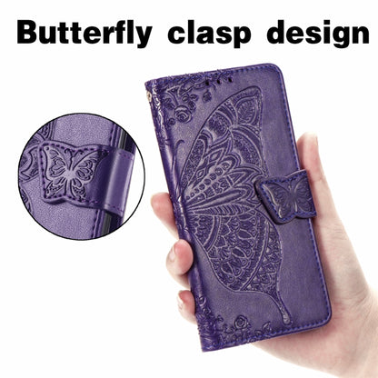 For OPPO Realme GT Master Butterfly Love Flower Embossed Horizontal Flip Leather Case with Holder & Card Slots & Wallet & Lanyard(Dark Purple) - Realme Cases by buy2fix | Online Shopping UK | buy2fix