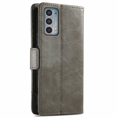 For Motorola Edge 20 CaseNeo Business Splicing Dual Magnetic Buckle Horizontal Flip PU Leather Case with Holder & Card Slots & Wallet(Grey) - Motorola Cases by buy2fix | Online Shopping UK | buy2fix